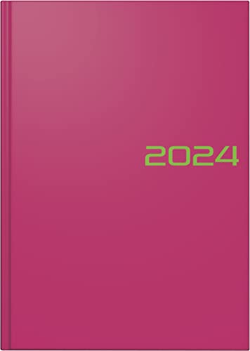 BRUNNEN Tageskalender Modell 795 2024 1 Seite = 1 Tag Blattgröße 14,5 x 20,6 cm pink von Brunnen