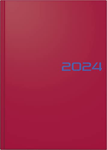BRUNNEN Tageskalender Modell 795 2024 1 Seite = 1 Tag Blattgröße 14,5 x 20,6 cm rot von Brunnen