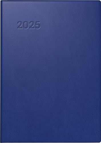BRUNNEN Taschenkalender Modell 713 (2025), 2 Seiten = 1 Woche, A7, 160 Seiten, Kunststoff-Einband, dunkelblau von Brunnen