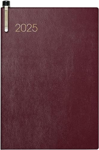 BRUNNEN Taschenkalender Modell 723 (2025), 2 Seiten = 1 Woche, A7, 160 Seiten, SOFT-Einband, bordeaux von Brunnen