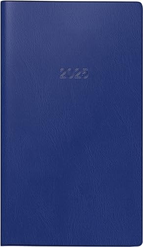BRUNNEN Taschenkalender Modell 753 (2025), 2 Seiten = 1 Monat, A6, 32 Seiten, Kunststoff-Einband, dunkelblau von Brunnen