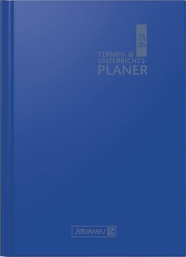 BRUNNEN Termin- & Unterrichtsplaner 2025/2026 | A4, Kunststoff, blau von BRUNNEN