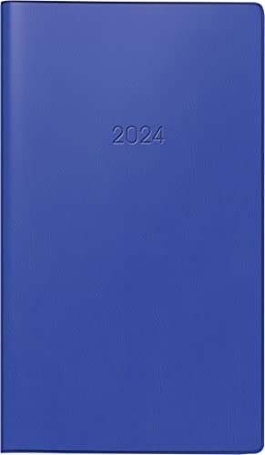 BRUNNEN Wochenkalender Modell 756 2024 2 Seiten = 1 Woche Blattgröße 8,7 x 15,3 cm dunkelblau von Brunnen