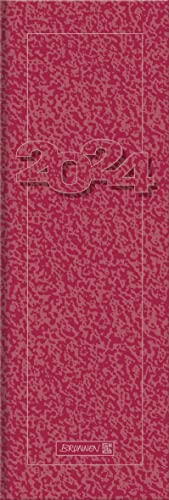BRUNNEN Wochenkalender Modell 782 2024 1 Seite = 1 Woche Blattgröße 10,8 x 29,7 cm rot von BRUNNEN