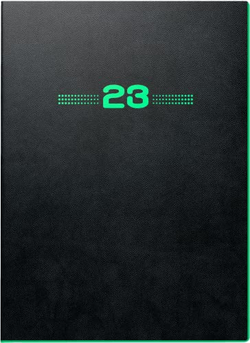 BRUNNEN Wochenkalender NEON Modell 796 2023 Blattgröße 14,8 x 20,8 cm schwarz mit Neonkante grün von Brunnen
