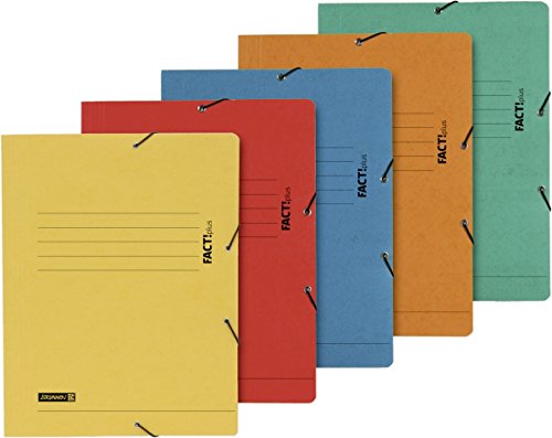 Baier & Schneider Brunnen 102015495 Sammelmappe A4 FACT!plus (hochwertiger Pressspankarton, 5 Farben sortiert von BRUNNEN