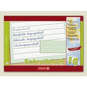 Brunnen 10 x Schreibheft A5 quer Lineatur 1q 90 g/qm 16 Blatt von BRUNNEN