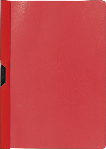 Brunnen 102014020 Klemmmappe / Cliphefter (A4, glasklares Deckblatt, aus PP-Folie, rot von BRUNNEN
