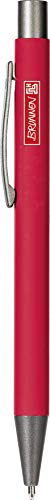 Brunnen 102911323 Kugelschreiber, Länge: 14 cm, Red, gummiert, Stripe, Colour Code von Brunnen