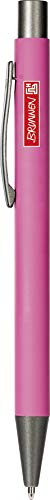 Brunnen 102911326 Kugelschreiber, Länge: 14 cm, pink, gummiert, Stripe, Colour Code von Brunnen