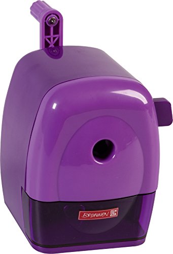 Brunnen 102987260 Spitzmaschine Kurbel Colour Code (mit Tischzwinge, für dicke und dünne Stifte bis 11,5 mm) violett / purple von Brunnen