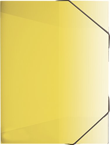 Brunnen 104163910 Sammelbox / Heftsammler FACT!pp (transluzenter PP-Folie, für A4, mit Gummizugverschluss) gelb von Brunnen