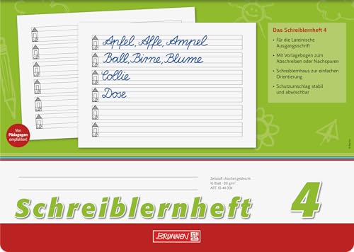 BRUNNEN Schreiblernheft | A4 quer, Lineatur 4, 16 Blatt von BRUNNEN