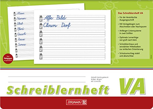 Brunnen 1044005 Schreiblernheft (VA, A4, quer, Lineatur VA, 16 Blatt) von Brunnen