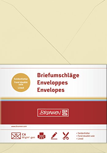 Brunnen 105125211 Briefumschlag Universalpapier, C6, 10 Stück, chamois von BRUNNEN