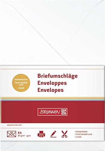 Brunnen 105125607 Briefumschlag Universalpapier, B6, perlweiß von BRUNNEN