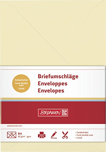 Brunnen 105125611 Briefumschlag Universalpapier, B6, chamois von BRUNNEN