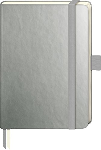 Brunnen 105553892 Notizbuch Kompagnon Metallic (Hardcover Einband, 9,5 x 12,8 cm, dotted, 192 Seiten) 1 Stück Anthrazit von Brunnen