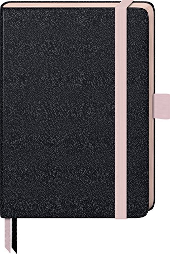 Brunnen 105571827 Notizbuch Kompagnon Trend, Hardcover, 9.5 x 12.8 cm, kariert, 192 Seiten, 1 Stück, rosa von Brunnen