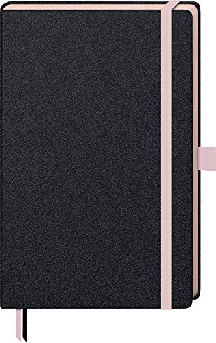 Brunnen 105572827 Notizbuch Kompagnon Trend, Hardcover, 12.5 x 19.5 cm, kariert, 192 Seiten, 1 Stück, rosa von Brunnen