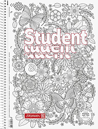Brunnen 106742701 Notizblock/Collegeblock Student Zenart Motiv Garten, A4, liniert Lineatur 27, 90 g/m², 80 Blatt von Brunnen