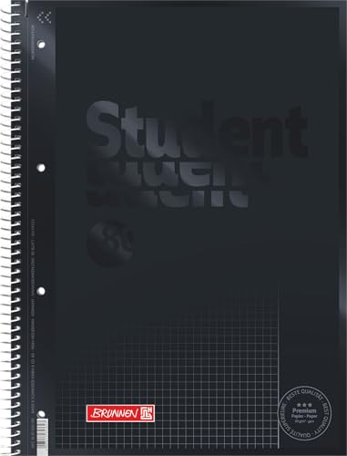 BRUNNEN Collegeblock Premium Student Colour Code | A4, Lineatur 26, 80 Blatt, onyx von BRUNNEN