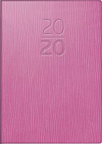 Brunnen 1073153 Taschenkalender Modell 731, 2 Seiten = 1 Woche, 10 x 14 cm, Kunstleder-Einband Kayak pink, Kalendarium 2020 von Brunnen