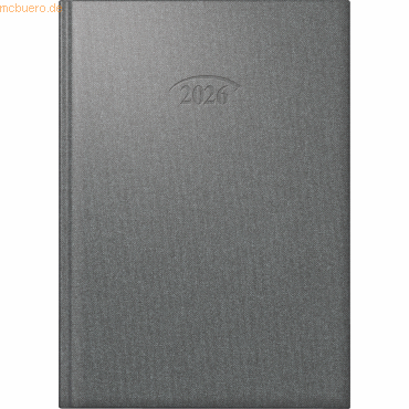Brunnen Buchkalender 765 14,3x20,2cm 1 Tag/Seite Metallico Bucheinband von Brunnen