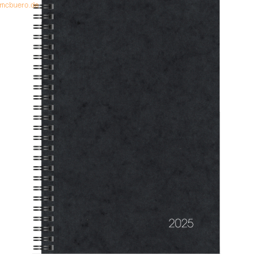 Brunnen Buchkalender 796 A5 1 Woche/2 Seiten Karton-Einband schwarz 20 von Brunnen