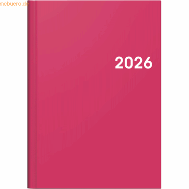 Brunnen Buchkalender 796 A5 1 Woche/2 Seiten coral 2026 von Brunnen