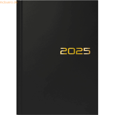 Brunnen Buchkalender 796 A5 1 Woche/2 Seiten schwarz 2025 von Brunnen