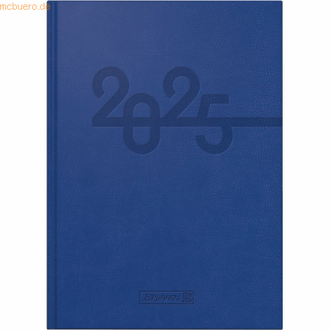 Brunnen Buchkalender 798 A5 1 Tag/Seite Kunstleder blau 2025 von Brunnen