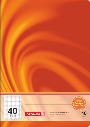 BRUNNEN Schulheft Premium Vivendi | A4, Lineatur 40, 16 Blatt, orange BRUNNEN Schulheft Premium Vivendi | A4, Lineatur 40, 16 Blatt, orange von BRUNNEN