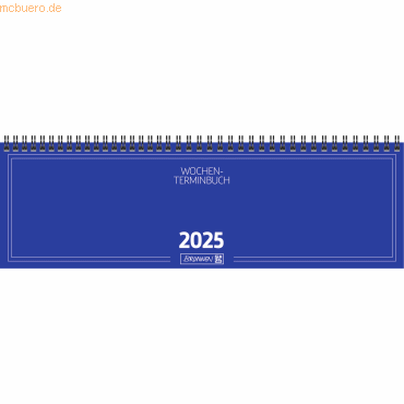Brunnen Querkalender 774 32,6x10,2cm 1 Woche/2 Seiten Karton blau 2025 von Brunnen
