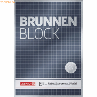 Brunnen Schreiblock Brunnen-Block A4 90g VE=50 Blatt kariert Brunnen Schreiblock Brunnen-Block A4 90g VE=50 Blatt kariert von Brunnen