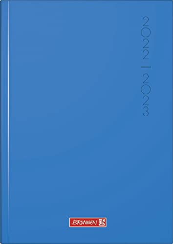 Brunnen Schülerkalender „Plain Blue“ 2022/2023 A5 1 Seite = 1 Tag: 1 Seite = 1 Tag, Sa. + So. auf einer Seite, 1072020113 von Brunnen