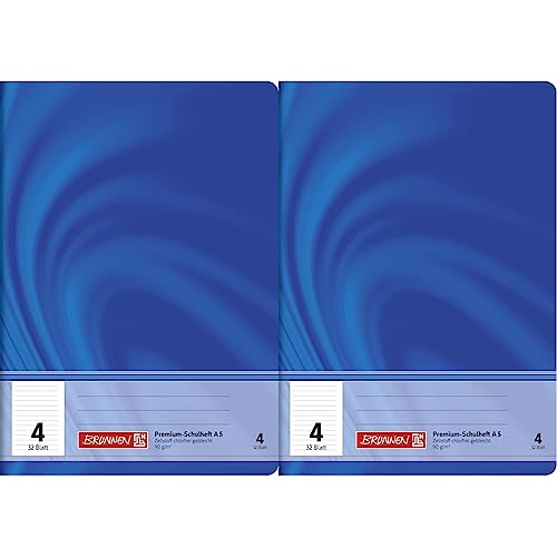 Brunnen Schulheft A5 Vivendi Lineatur 4, 32 Blatt (Packung mit 2) von BRUNNEN