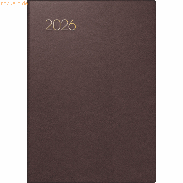 Brunnen Taschenkalender 713 7,2x10,2cm 1 Woche/2 Seiten Leder bordeaux von Brunnen