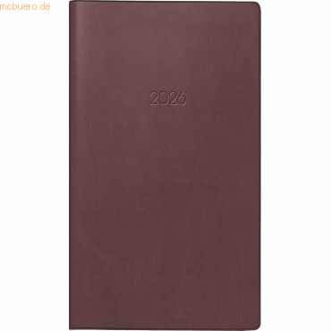 Brunnen Taschenkalender 750 8,7x15,3cm 1 Monat/2 Seiten Kunstleder bor von Brunnen