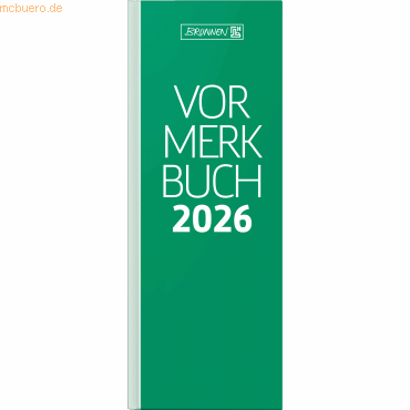 Brunnen Vormerkbuch 785 11x29,7cm 1 Tag/Seite Deckenband grün 2026 von Brunnen