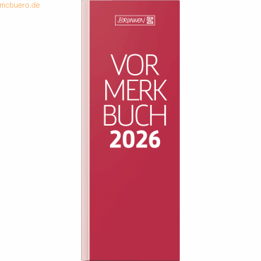 Brunnen Vormerkbuch 785 11x29,7cm 1 Tag/Seite Deckenband rot 2026 von Brunnen
