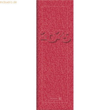 Brunnen Vormerkkalender 782 10x29,7cm 1 Woche/Seite Karton rot 2026 von Brunnen
