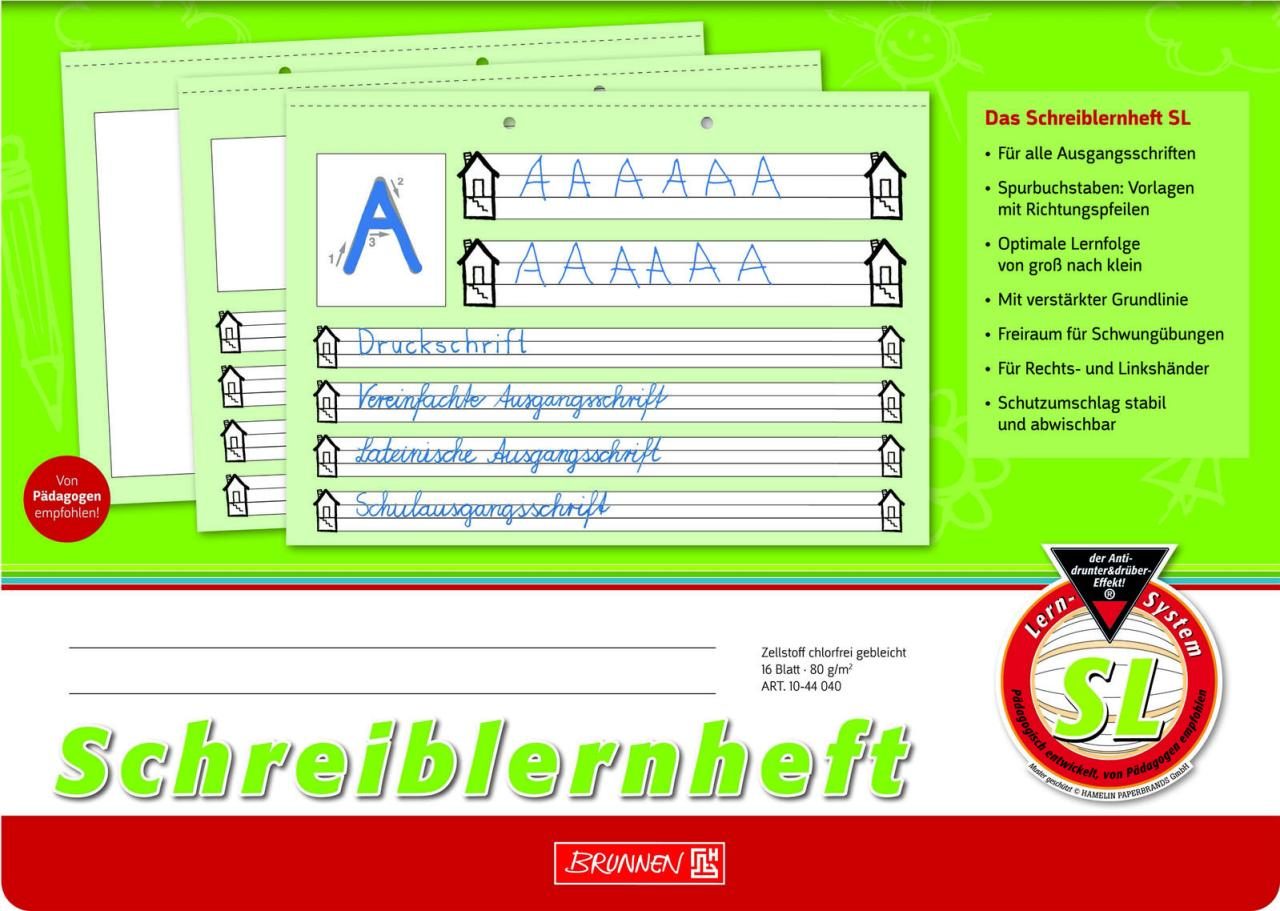 BRUNNEN Schreiblernheft DIN A4 quer 16 Blatt BRUNNEN Schreiblernheft DIN A4 quer 16 Blatt von Brunnen