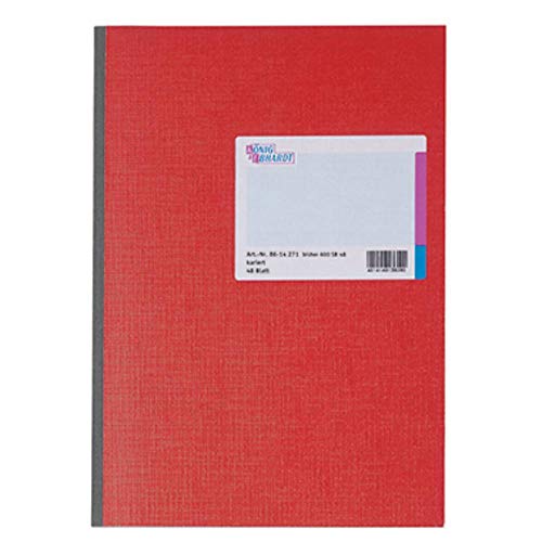 König und Ebhardt König & Ebhardt 8614271 Geschäftsbuch (glanzlackierter Karton, kariert, A4, 210 x 297 mm, 48 Blatt) rot von BRUNNEN