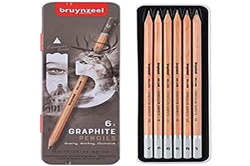 Bruynzeel 60311006 Ausdruck Graphitstifte Set, Graphit, Mehrfarbig, Einheitsgröße, 6 stück von Bruynzeel