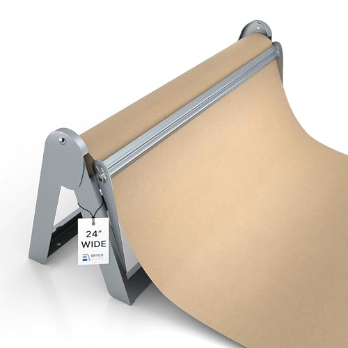 Papierrollenspender und -Schneider – Langer 61 cm Rollenpapierhalter – toller Metzger-Papierspender, Geschenkpapierschneider, Bastelpapierhalter oder Vinylrollenhalter – Wandmontage Papierrollenspender und -Schneider – Langer 61 cm Rollenpapierhalter – toller Metzger-Papierspender, Geschenkpapierschneider, Bastelpapierhalter oder Vinylrollenhalter – Wandmontage von Bryco Goods
