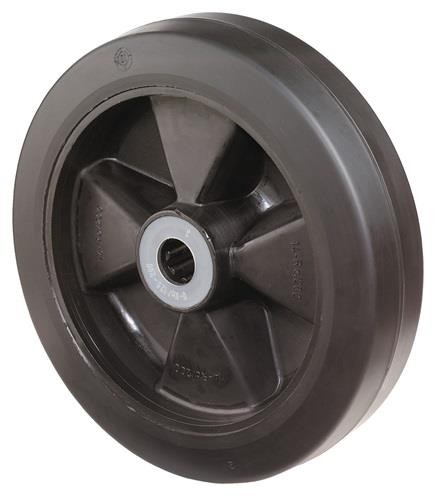 Bs Rollen Ersatzrad D.100mm Trgf.140kg Gum.schwarz Achs-D.12mm Nabenl.40mm von Bs Rollen