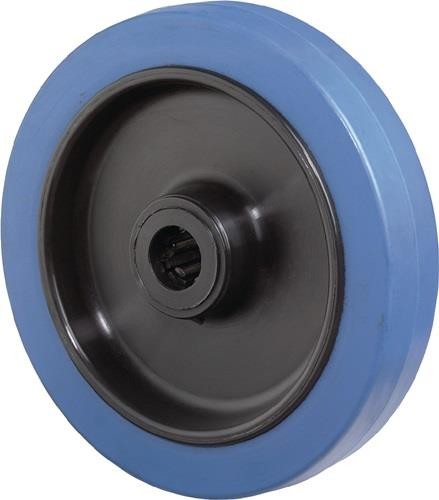 Bs Rollen Ersatzrad D.125mm Trgf.140kg Gum.blau Achs-D.15mm Nabenl.50mm B61.125 von Bs Rollen