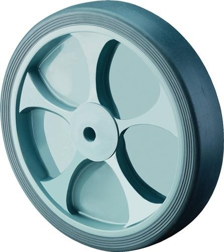 Bs Rollen Ersatzrad D.200mm Trgf.220kg Gum.grau Achs-D.20mm Nabenl.60mm B44.201 von Bs Rollen