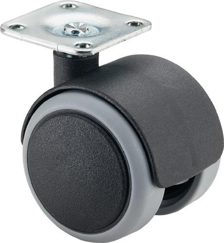 Bs Rollen Kunststoffdoppelrolle D.50mm Trgf.50kg m.Platte PA F76.050.PL Bs Rollen Kunststoffdoppelrolle D.50mm Trgf.50kg m.Platte PA F76.050.PL von Bs Rollen